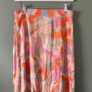Saltwater LUXE Pink and Orange A-Line Maxi Skirt
